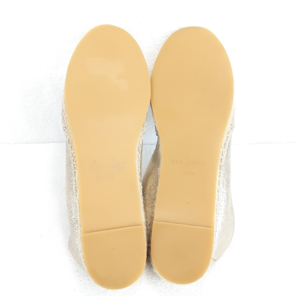 HALOGEN GOLD LEATHER ESPADRILLES - Picture 13 of 16